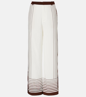 Destino striped silk wide-leg pants | SIR