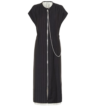Abito a righe in lana e cotone con zip | Acne Studios