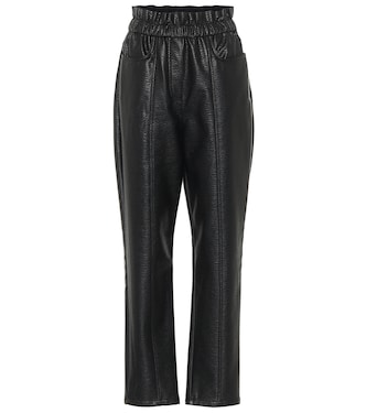 High-rise faux leather pants | Philosophy di Lorenzo Serafini