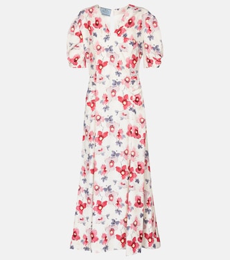 Bedrucktes Maxikleid aus Satin | Prada