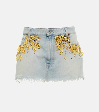 Verzierter Jeansrock | Miu Miu