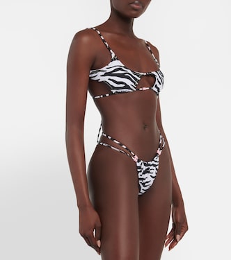 Slip bikini Theresa con stampa zebrata | Reina Olga