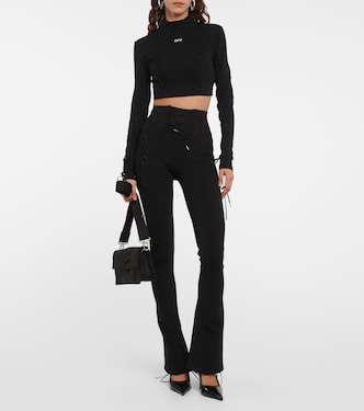 Pantaloni flared con cut-out | Off-White