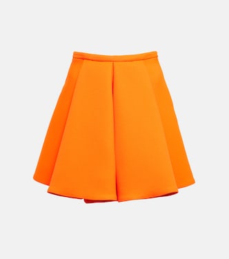 Minifalda de sarga plisada | Versace