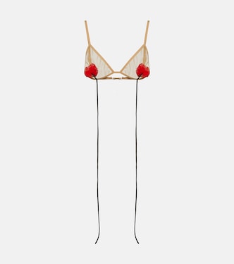 Reggiseno in mesh con applicazioni | Nensi Dojaka