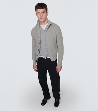 Ribbed-knit wool and cashmere cardigan | Tom Ford