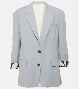 Blazer monopetto in misto lino | Brunello Cucinelli