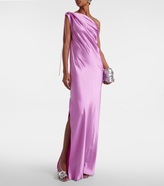 Elegante Opera one-shoulder silk gown | Max Mara