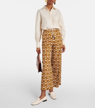 Bray printed cotton poplin wide-leg pants | 'S Max Mara