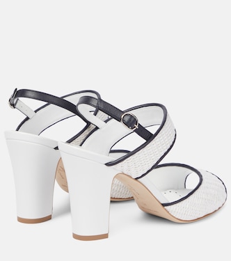 Sandalen Khiko 90 aus Raffiabast mit Leder | Manolo Blahnik