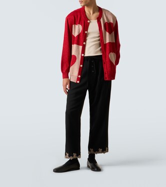 Lamé jacquard cardigan | Bode