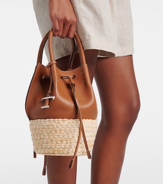 Secchiello Bux in pelle e rafia | Tod's