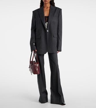 Pantaloni in flanella di lana a gamba larga | Stella McCartney