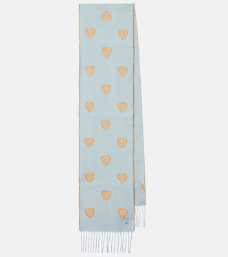 Écharpe Heart en laine mélangée | Valentino