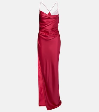 Robe aus Seidensatin mit Spitze | The Sei