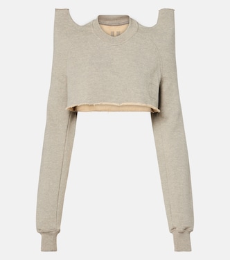 Cropped-Sweatshirt aus Jersey | Rick Owens