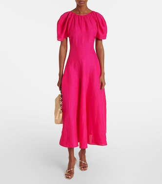Vestido largo con mangas abullonadas | Tory Burch