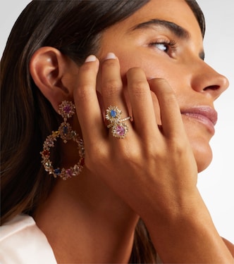 18kt gold ring with opal, sapphire, and diamonds | Suzanne Kalan