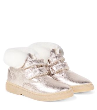 Ankle Boots Trix Easy aus Metallic-Leder | Pom d'Api
