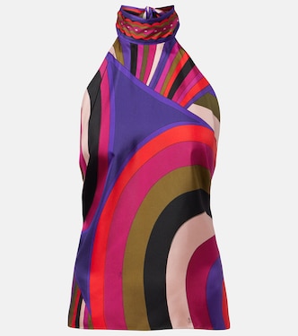 Iride silk satin top | Pucci