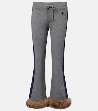 Embroidered low-rise cotton capri pants | Balenciaga