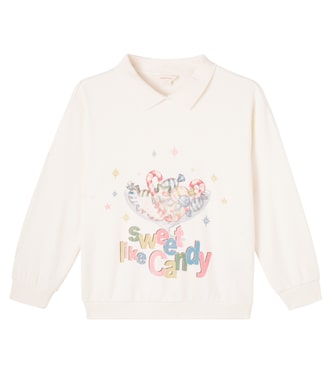 Spotty printed cotton jersey sweatshirt | Konges Sløjd