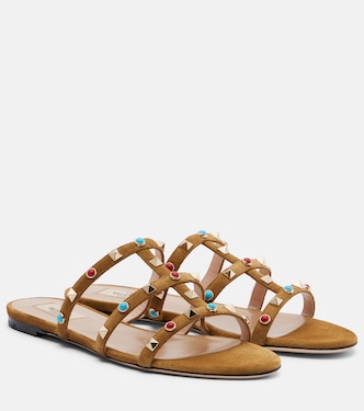 Embellished suede sandals | Valentino Garavani