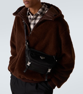Re-Nylon leather-trimmed belt bag | Prada
