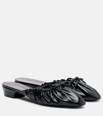 Gather Around ruched leather mules | Herbert Levine