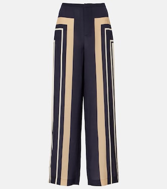 Pietra printed silk wide-leg pants | SIR