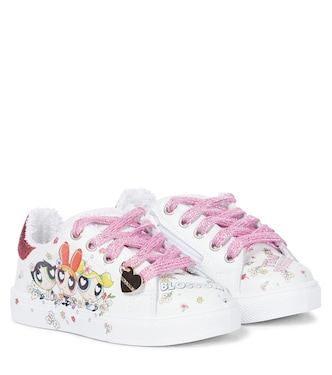 Bebé - zapatillas de piel estampadas | Monnalisa