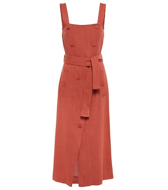 Vestido midi Audrey de efecto lino | Altuzarra