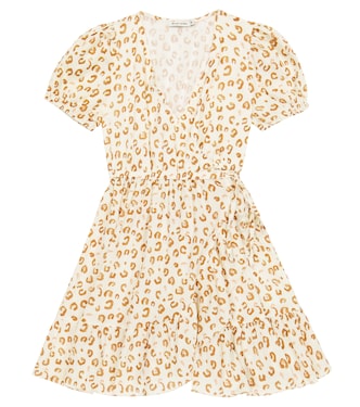 Leopard-print cotton wrap dress | The New Society