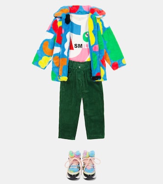 T-shirt in cotone con logo e stampa | Stella McCartney Kids