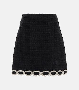Embellished tweed miniskirt | Valentino