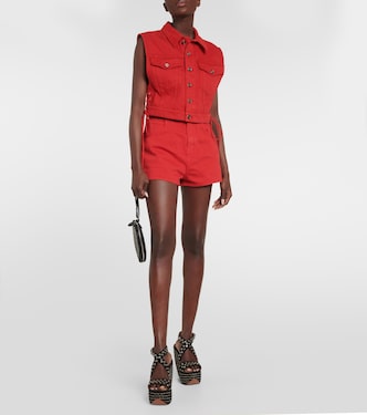 High-Rise Shorts aus Baumwolle | Alaïa