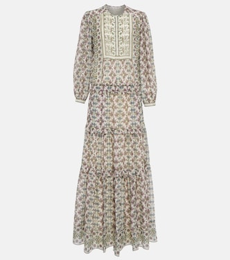 Robe longue Mafezia en soie à fleurs | Isabel Marant