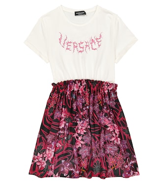 Kleid Orchid Barocco aus Baumwolle | Versace Kids