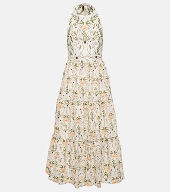 Vestido Consuelo Lunar de lino bordado | Agua by Agua Bendita