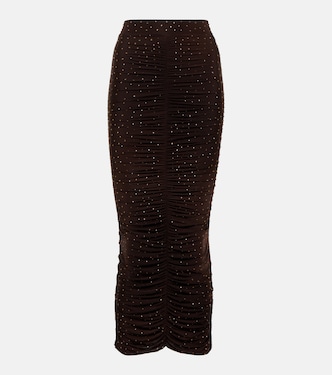 Falda midi Haisley de jersey adornada | Alex Perry