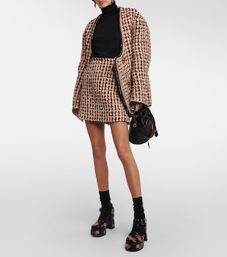 Minifalda en tweed de lana a cuadros | Etro