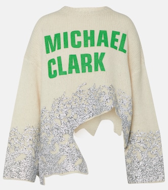 x Michael Clark – Pull en laine mélangée à ornements | JW Anderson