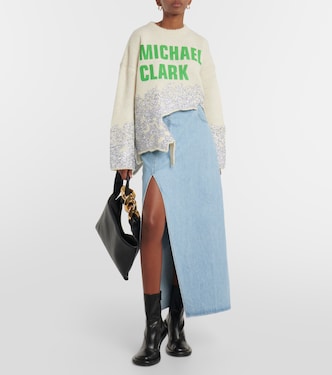 x Michael Clark embellished wool-blend sweater | JW Anderson