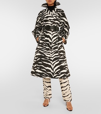 Manteau en jean à motif zébré | Alaïa