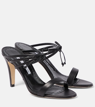 Bomasan 90 leather mules  | Manolo Blahnik