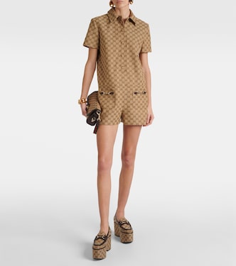 Mono en lona GG de algodón | Gucci