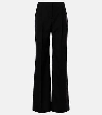 Weite High-Rise-Hose aus Wolle | McQueen