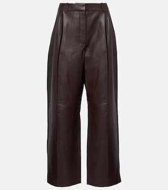 Illustration leather wide-leg pants | Zimmermann