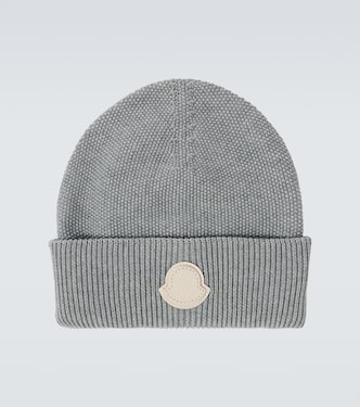 Logo cotton and cashmere beanie | Moncler