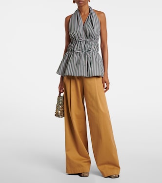 Top in cotone con scollo all’americana | Dries Van Noten